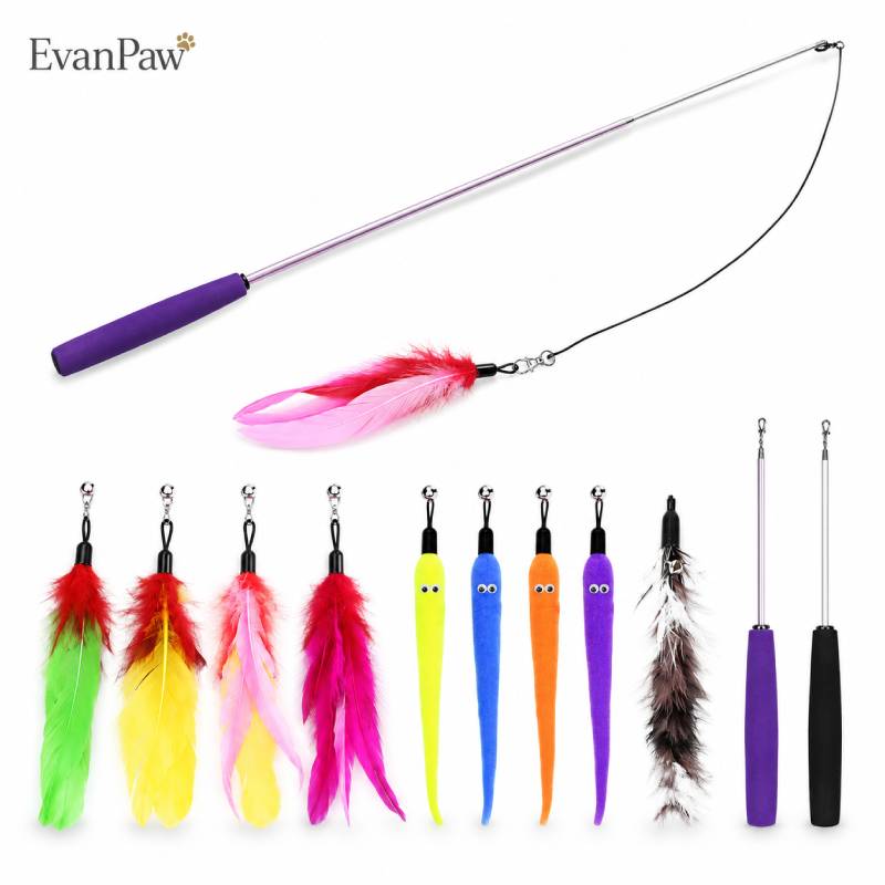 Telescopic Cat Teaser Wand Set